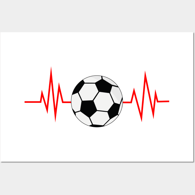 Soccer Heartbeat Wall Art by DiegoCarvalho